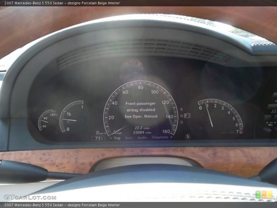 designo Porcelain Beige Interior Gauges for the 2007 Mercedes-Benz S 550 Sedan #59196914