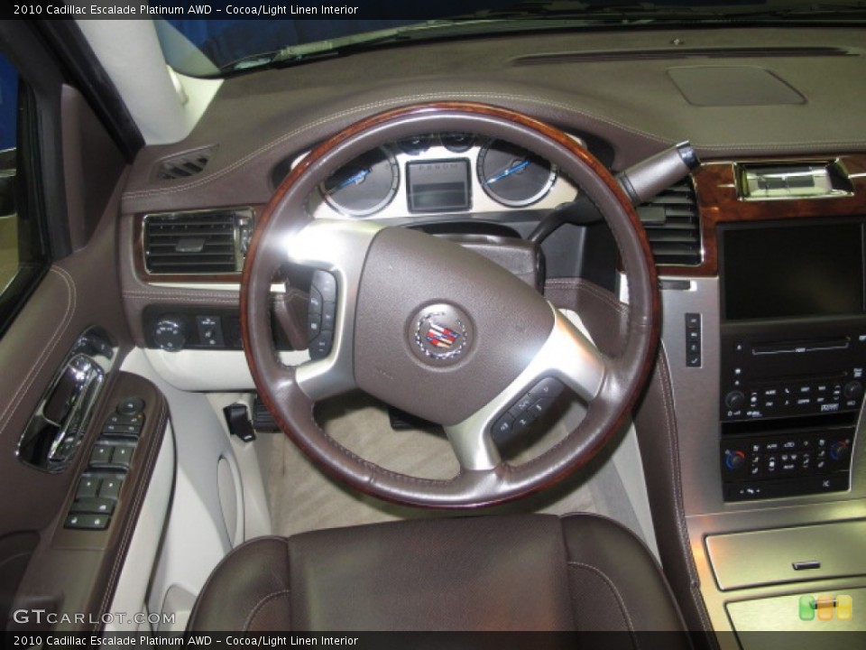 Cocoa/Light Linen Interior Steering Wheel for the 2010 Cadillac Escalade Platinum AWD #59202299