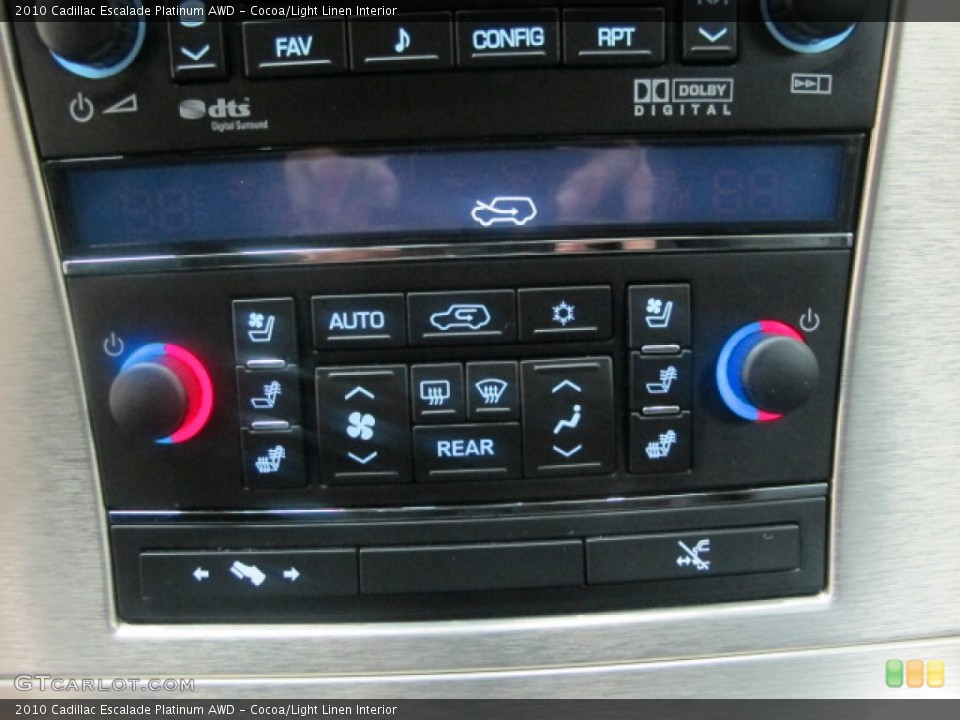 Cocoa/Light Linen Interior Controls for the 2010 Cadillac Escalade Platinum AWD #59202398