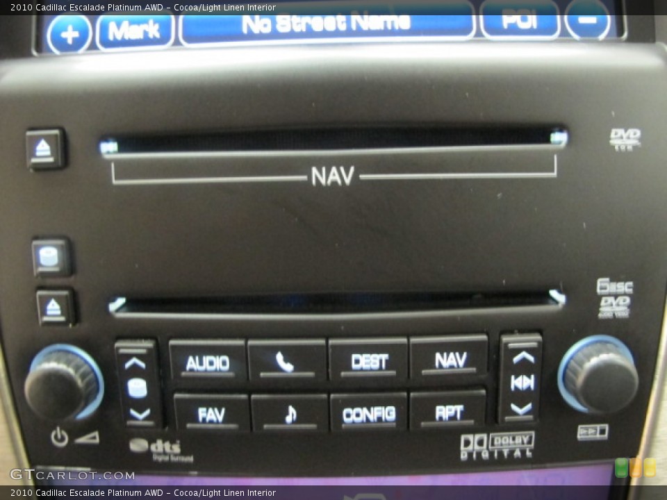 Cocoa/Light Linen Interior Controls for the 2010 Cadillac Escalade Platinum AWD #59202407