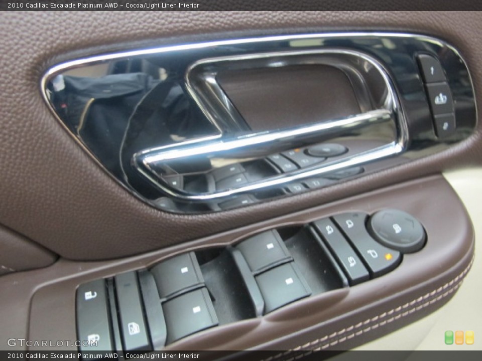 Cocoa/Light Linen Interior Controls for the 2010 Cadillac Escalade Platinum AWD #59202476