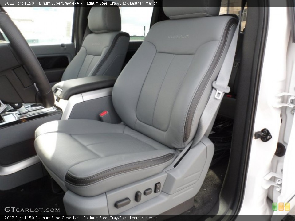 Platinum Steel Gray/Black Leather Interior Photo for the 2012 Ford F150 Platinum SuperCrew 4x4 #59208302