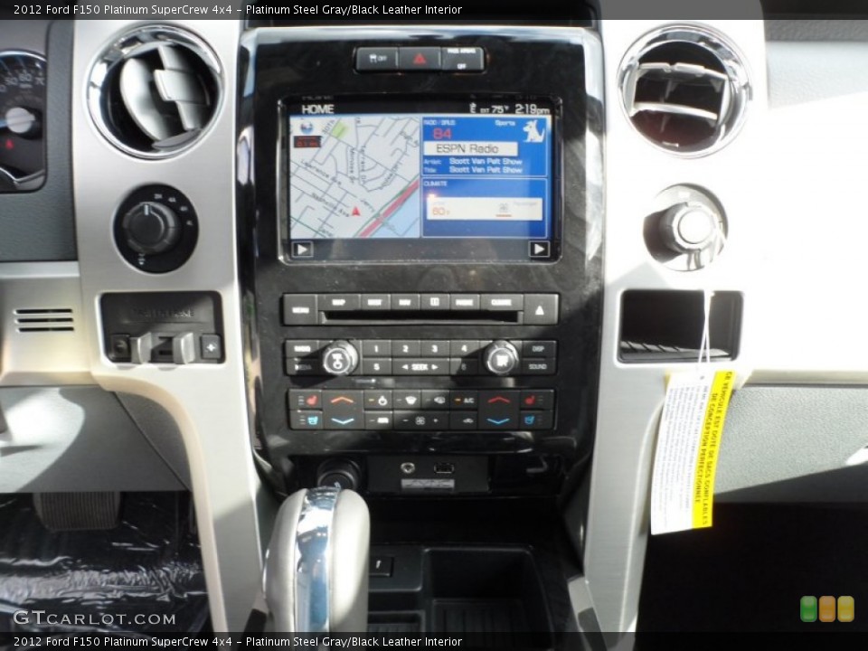 Platinum Steel Gray/Black Leather Interior Controls for the 2012 Ford F150 Platinum SuperCrew 4x4 #59208332