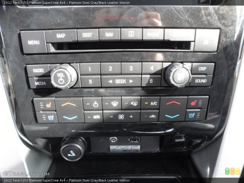 Platinum Steel Gray/Black Leather Interior Controls for the 2012 Ford F150 Platinum SuperCrew 4x4 #59208351