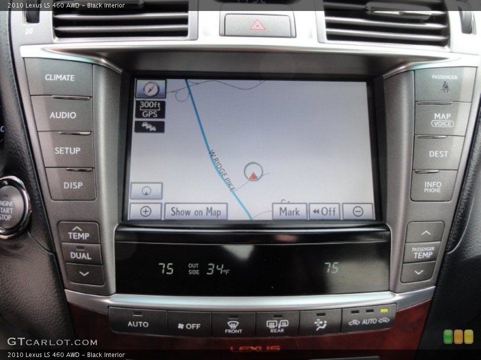 Black Interior Controls for the 2010 Lexus LS 460 AWD #59209160