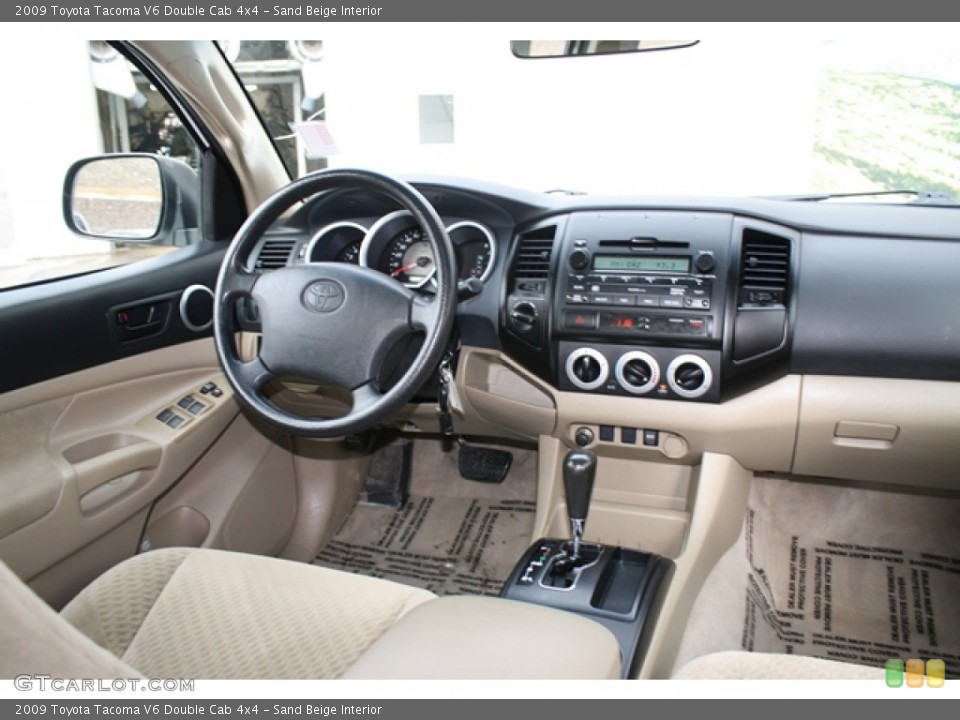 Sand Beige Interior Dashboard for the 2009 Toyota Tacoma V6 Double Cab 4x4 #59214329