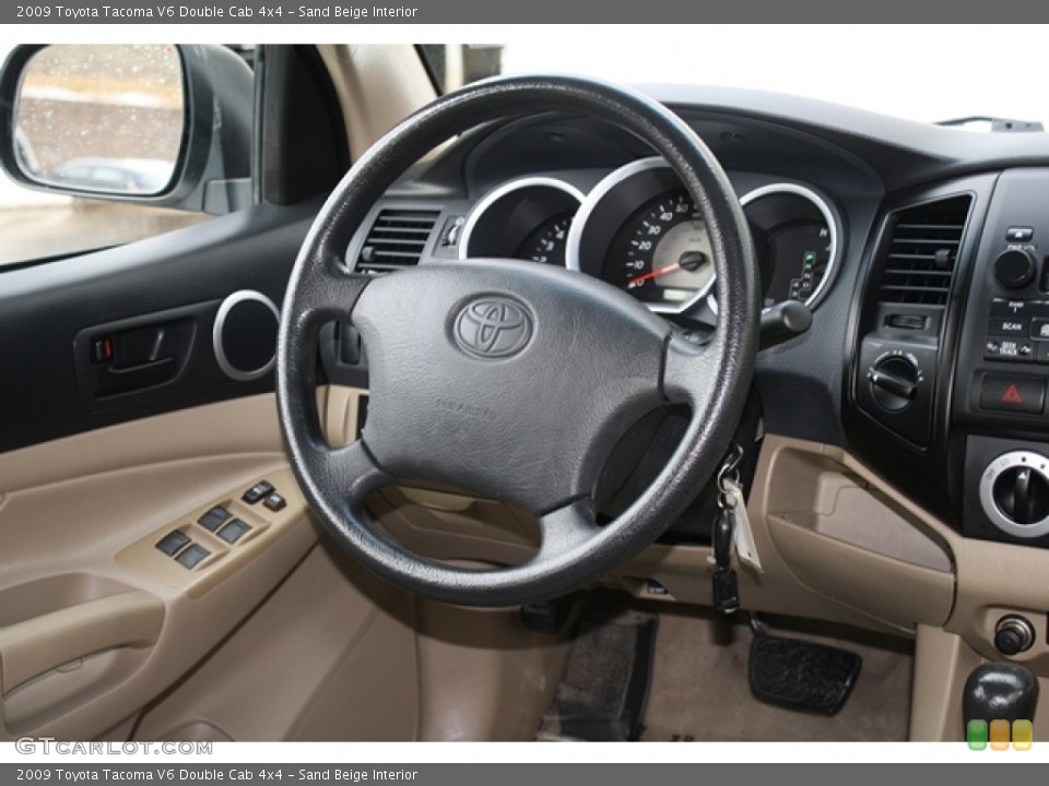 Sand Beige Interior Steering Wheel for the 2009 Toyota Tacoma V6 Double Cab 4x4 #59214338
