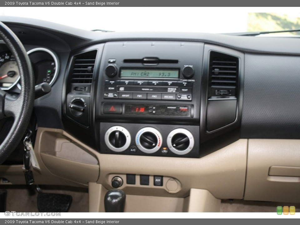 Sand Beige Interior Controls for the 2009 Toyota Tacoma V6 Double Cab 4x4 #59214347