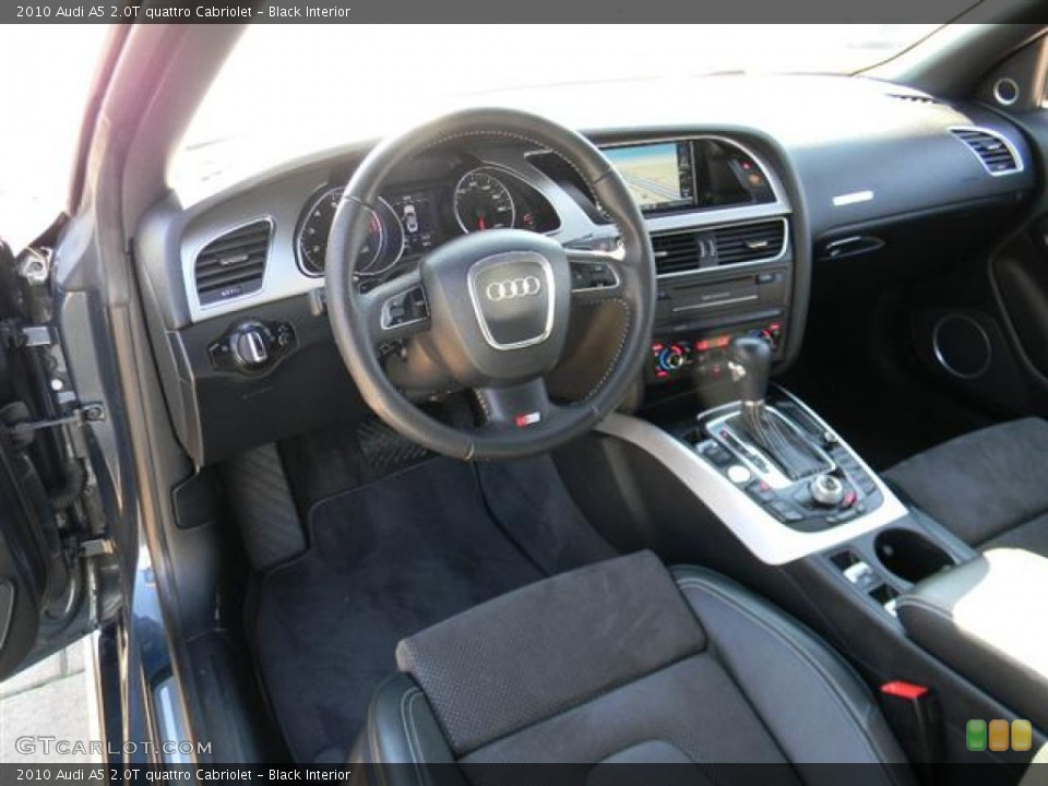 Black Interior Prime Interior for the 2010 Audi A5 2.0T quattro Cabriolet #59219895