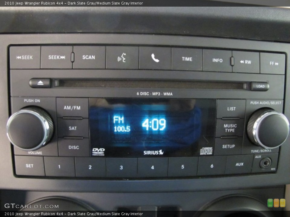 Dark Slate Gray/Medium Slate Gray Interior Audio System for the 2010 Jeep Wrangler Rubicon 4x4 #59220398