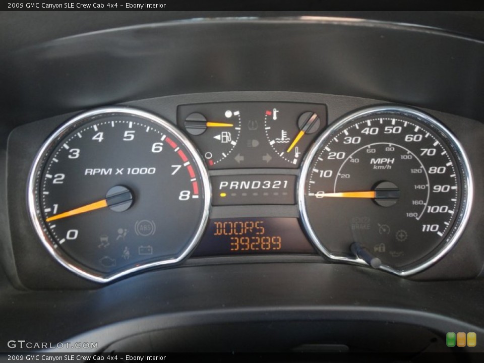 Ebony Interior Gauges for the 2009 GMC Canyon SLE Crew Cab 4x4 #59222589