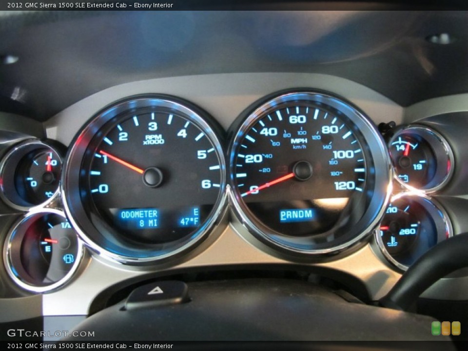 Ebony Interior Gauges for the 2012 GMC Sierra 1500 SLE Extended Cab #59227038