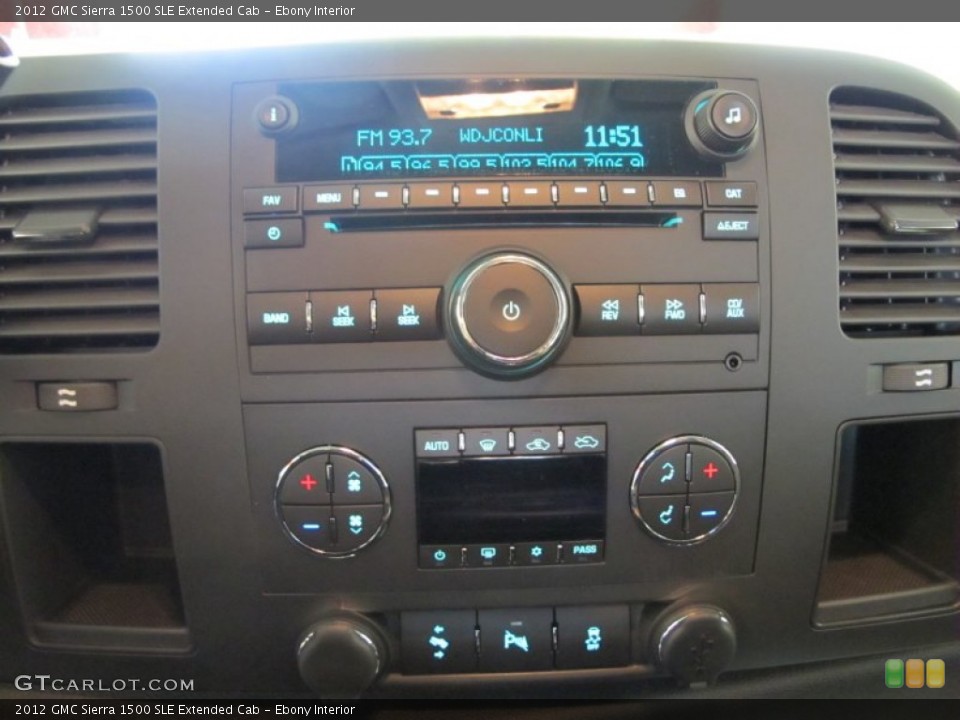 Ebony Interior Controls for the 2012 GMC Sierra 1500 SLE Extended Cab #59227056
