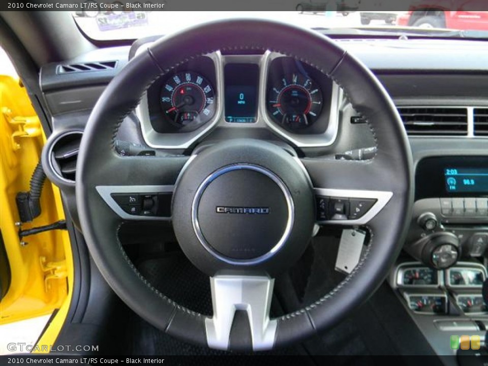 Black Interior Steering Wheel for the 2010 Chevrolet Camaro LT/RS Coupe #59230671