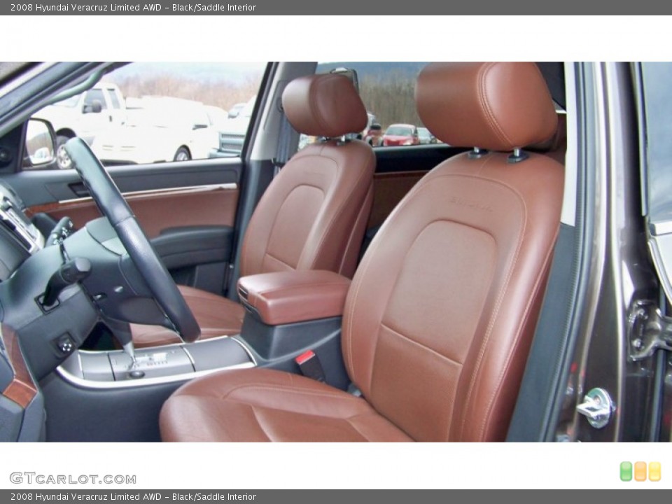Black/Saddle Interior Photo for the 2008 Hyundai Veracruz Limited AWD #59231526