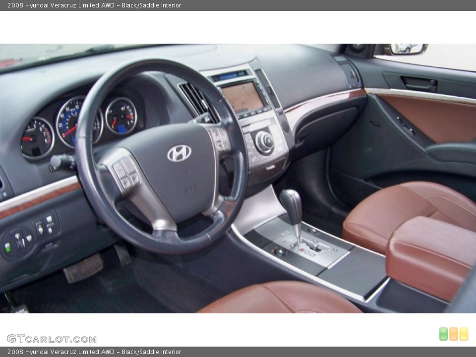 Black/Saddle Interior Photo for the 2008 Hyundai Veracruz Limited AWD #59231534