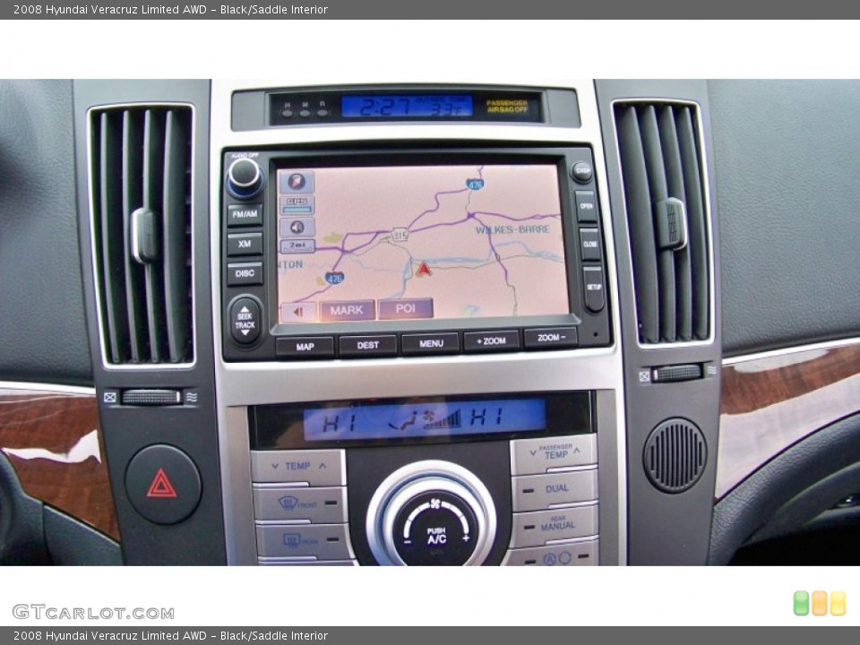 Black/Saddle Interior Navigation for the 2008 Hyundai Veracruz Limited AWD #59231550