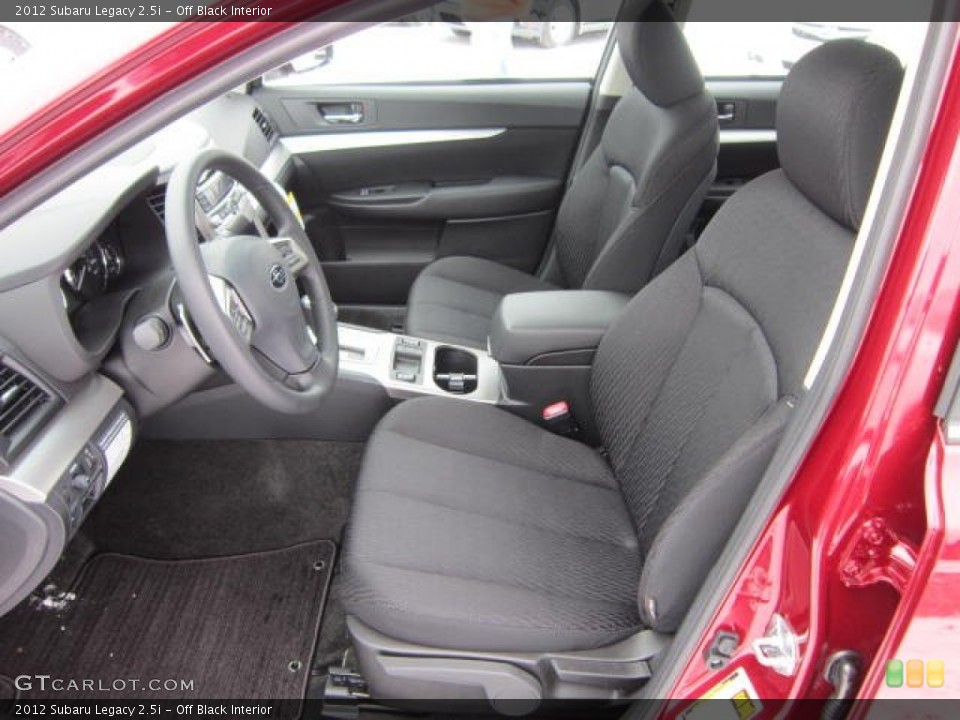 Off Black Interior Photo for the 2012 Subaru Legacy 2.5i #59232399
