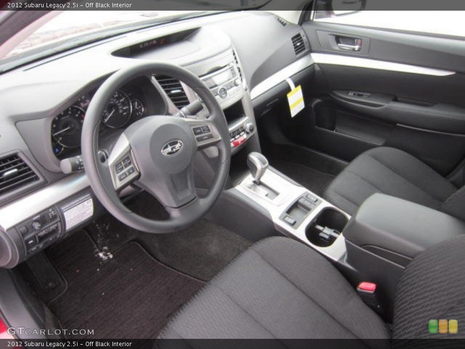 Off Black Interior Photo for the 2012 Subaru Legacy 2.5i #59232407