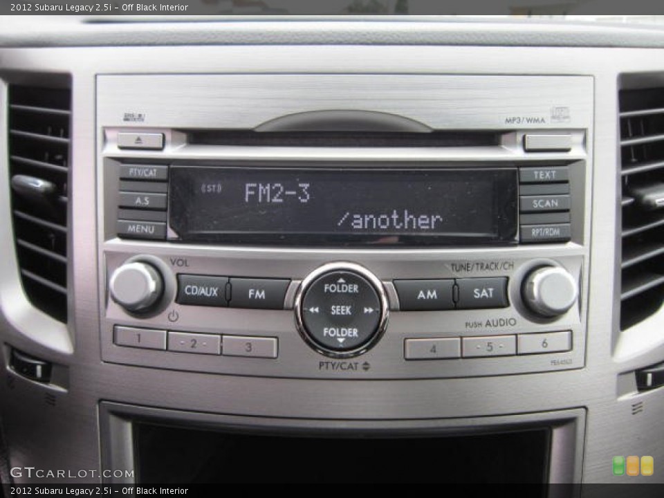 Off Black Interior Audio System for the 2012 Subaru Legacy 2.5i #59232435