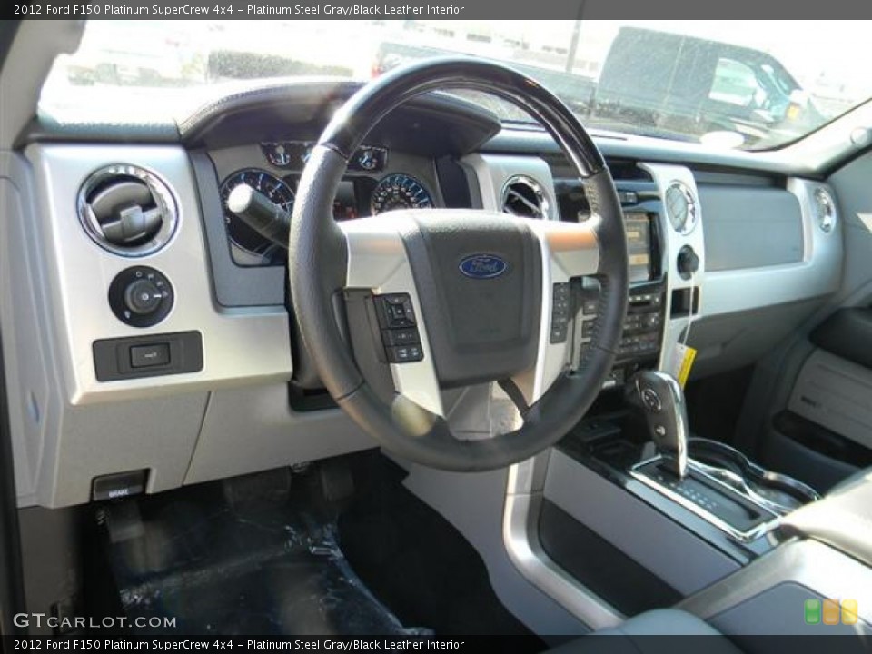 Platinum Steel Gray/Black Leather Interior Dashboard for the 2012 Ford F150 Platinum SuperCrew 4x4 #59232612
