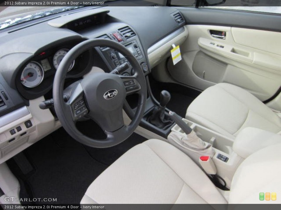 Ivory Interior Photo for the 2012 Subaru Impreza 2.0i Premium 4 Door #59233144
