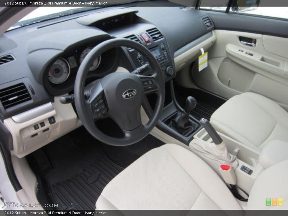 Ivory Interior Photo for the 2012 Subaru Impreza 2.0i Premium 4 Door #59233329