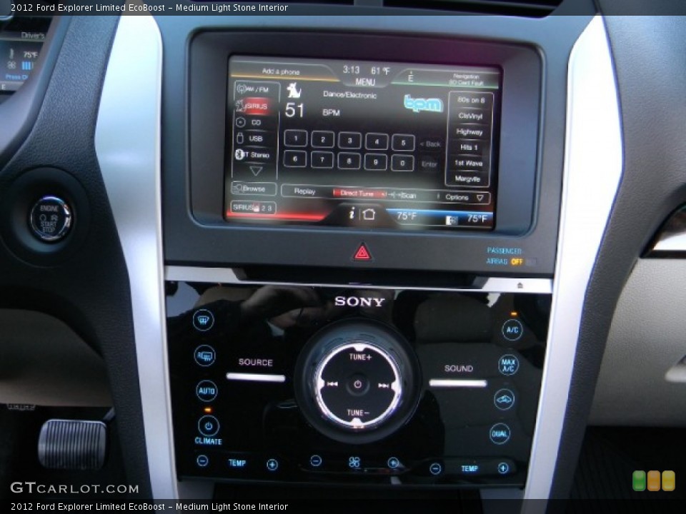 Medium Light Stone Interior Controls for the 2012 Ford Explorer Limited EcoBoost #59234386
