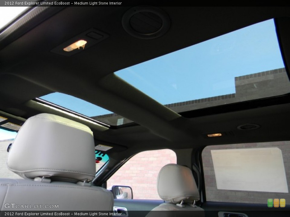 Medium Light Stone Interior Sunroof for the 2012 Ford Explorer Limited EcoBoost #59234395