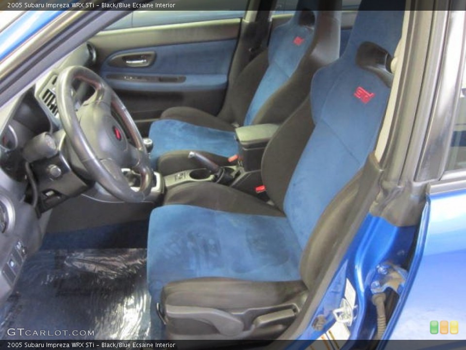 Black/Blue Ecsaine Interior Photo for the 2005 Subaru Impreza WRX STi #59234976