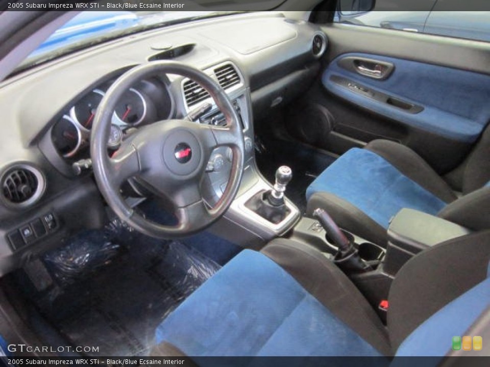 Black/Blue Ecsaine Interior Photo for the 2005 Subaru Impreza WRX STi #59234985