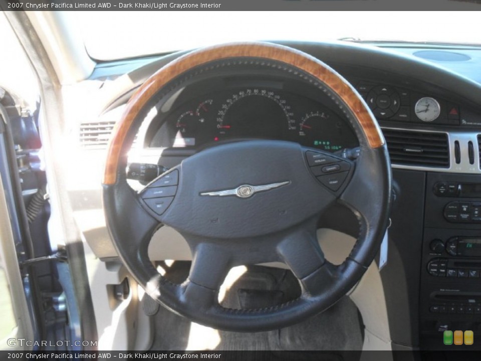 Dark Khaki/Light Graystone Interior Steering Wheel for the 2007 Chrysler Pacifica Limited AWD #59238531