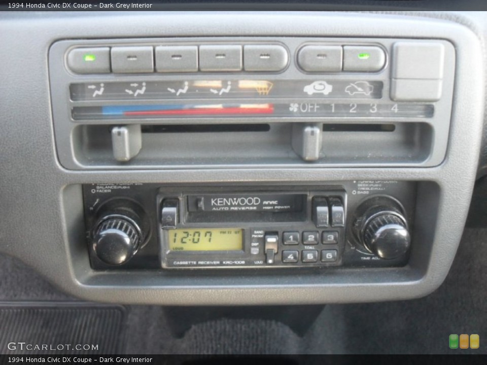 Dark Grey Interior Audio System for the 1994 Honda Civic DX Coupe #59238654