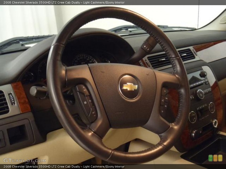 Light Cashmere/Ebony Interior Steering Wheel for the 2008 Chevrolet Silverado 3500HD LTZ Crew Cab Dually #59239818