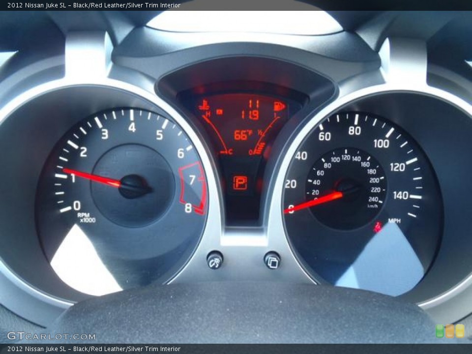 Black/Red Leather/Silver Trim Interior Gauges for the 2012 Nissan Juke SL #59240180