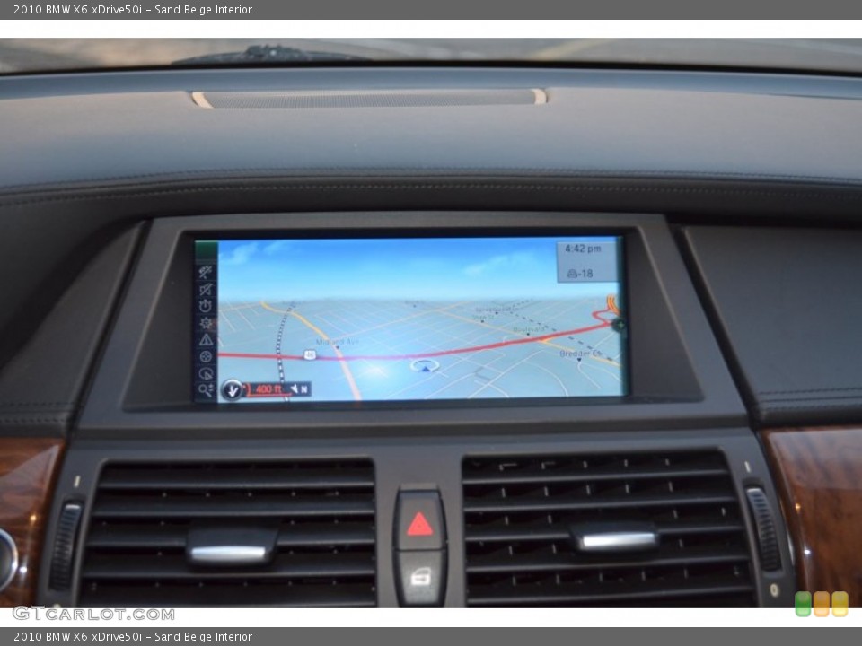 Sand Beige Interior Navigation for the 2010 BMW X6 xDrive50i #59244598