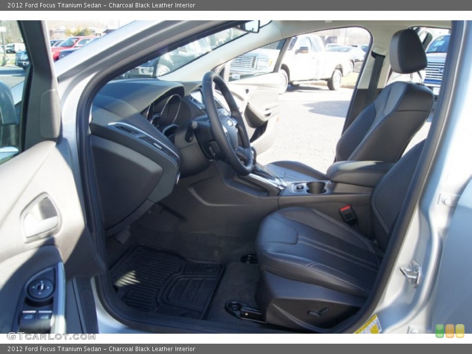 Charcoal Black Leather Interior Photo for the 2012 Ford Focus Titanium Sedan #59250505