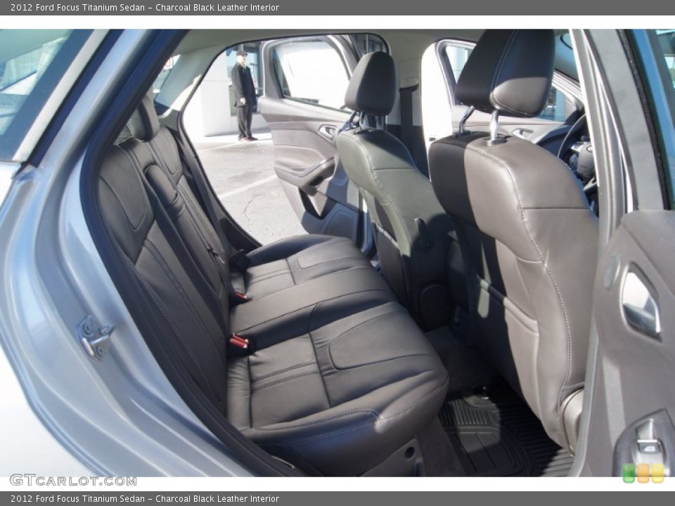 Charcoal Black Leather Interior Photo for the 2012 Ford Focus Titanium Sedan #59250544