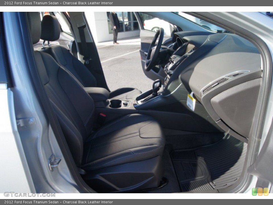 Charcoal Black Leather Interior Photo for the 2012 Ford Focus Titanium Sedan #59250550