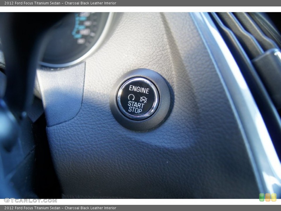 Charcoal Black Leather Interior Controls for the 2012 Ford Focus Titanium Sedan #59250721