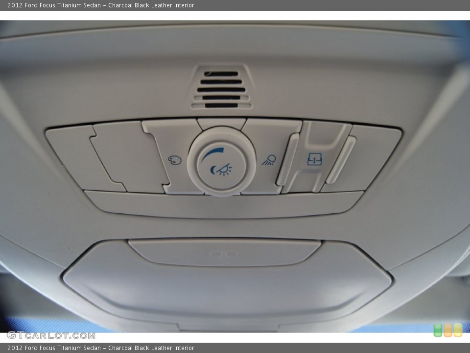 Charcoal Black Leather Interior Controls for the 2012 Ford Focus Titanium Sedan #59250739