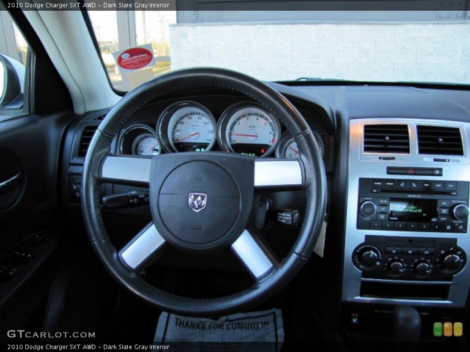 Dark Slate Gray Interior Steering Wheel for the 2010 Dodge Charger SXT AWD #59254470