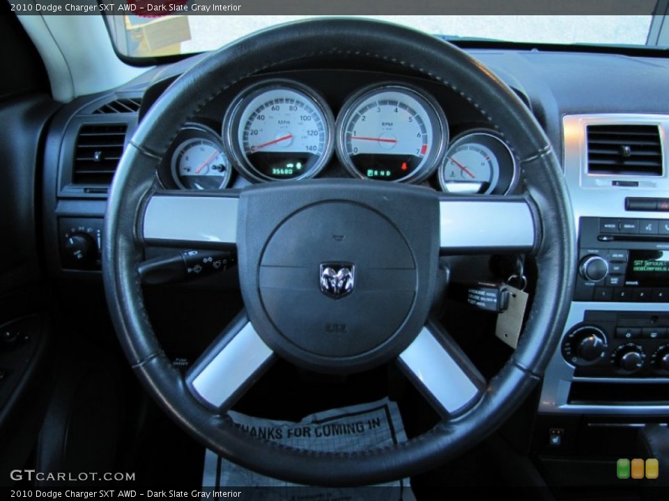 Dark Slate Gray Interior Steering Wheel for the 2010 Dodge Charger SXT AWD #59254491