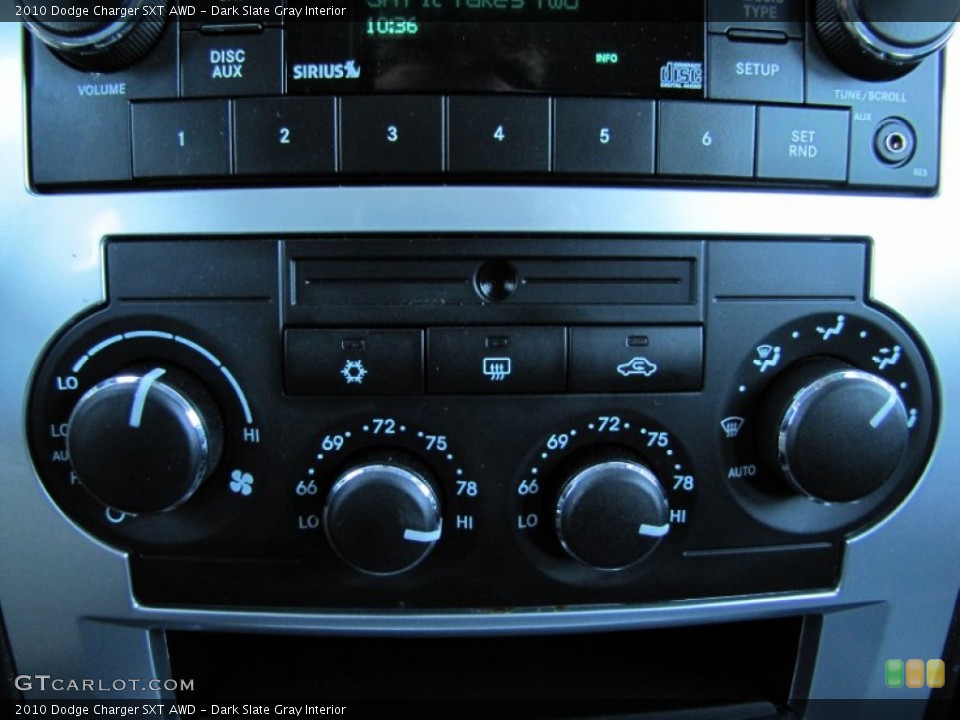 Dark Slate Gray Interior Controls for the 2010 Dodge Charger SXT AWD #59254557