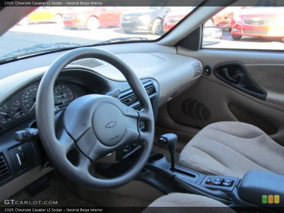 Neutral Beige Interior Dashboard for the 2005 Chevrolet Cavalier LS Sedan #59256513