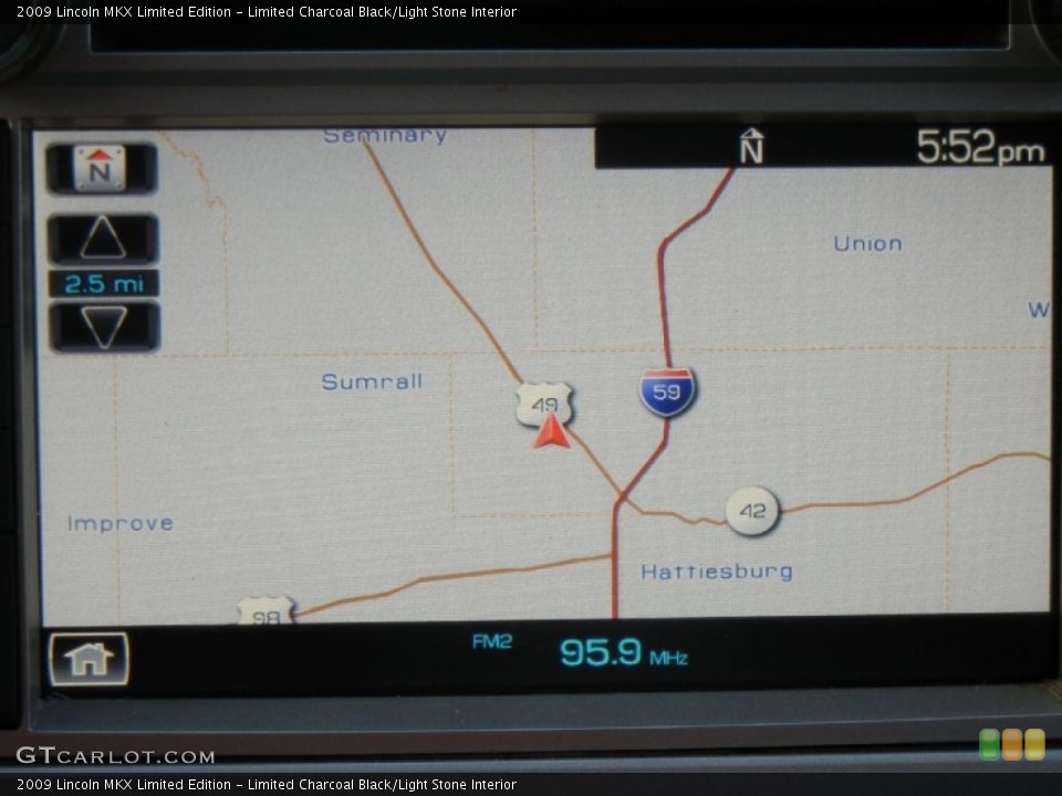 Limited Charcoal Black/Light Stone Interior Navigation for the 2009 Lincoln MKX Limited Edition #59257132