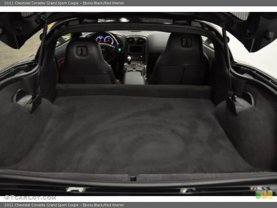 Ebony Black/Red Interior Trunk for the 2011 Chevrolet Corvette Grand Sport Coupe #59263104