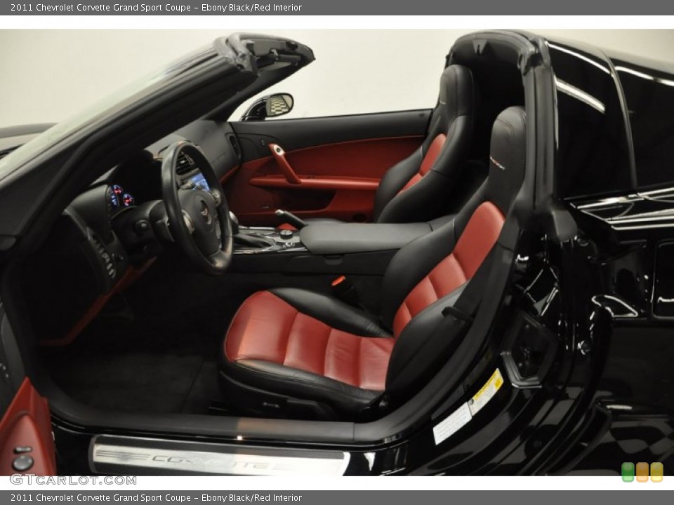 Ebony Black/Red Interior Photo for the 2011 Chevrolet Corvette Grand Sport Coupe #59263173