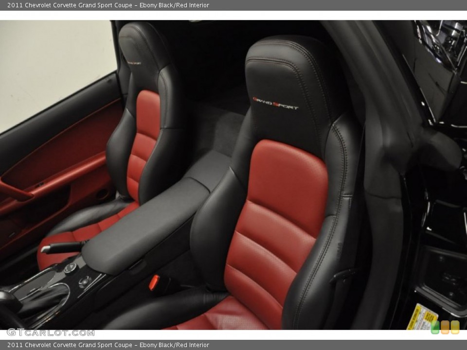 Ebony Black/Red Interior Photo for the 2011 Chevrolet Corvette Grand Sport Coupe #59263182