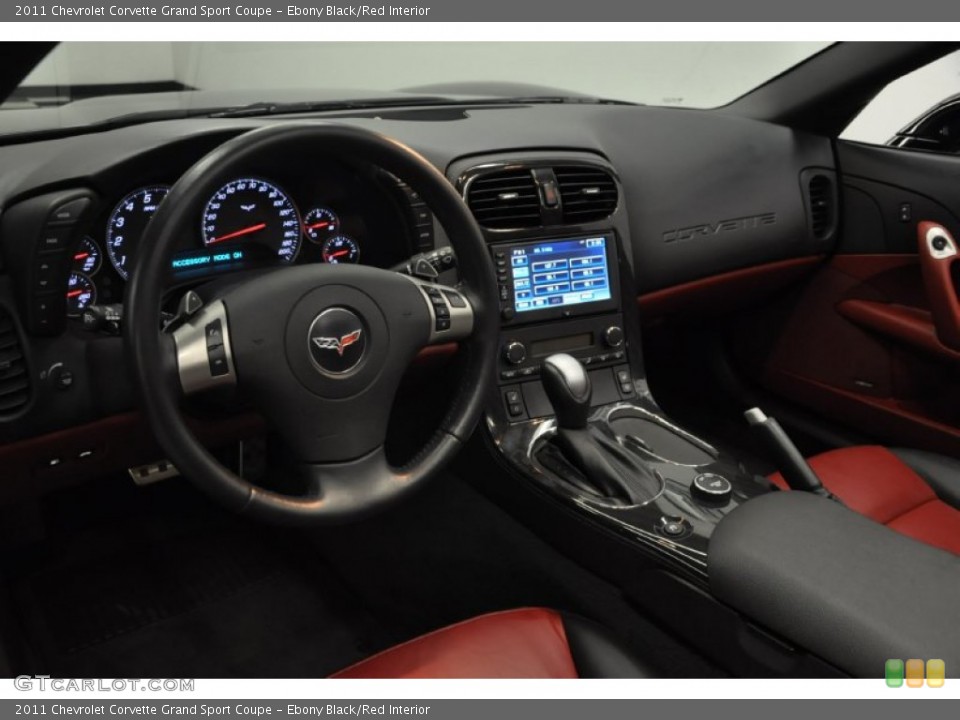 Ebony Black/Red Interior Dashboard for the 2011 Chevrolet Corvette Grand Sport Coupe #59263206